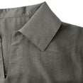 thumbnail image 4 of COSFO Short Sleeve Oversized Tshirts for Men V Neck Solid Colors Cotton Linen Tops Relaxed Fit Beach Summer Mens Classic T-Shirt, 4 of 8