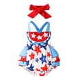 thumbnail image 3 of Ymyiu Baby Girl Summer Outfit Romper for Baby Girl One-Piece Shorts Jumpsuit Summer Outfit & Dress for Infants 3 6 Months (Red,3-6 Months), 3 of 6