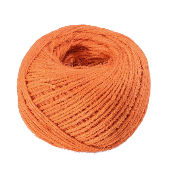 Cordón de cáñamo natural Cuerda de hilo de yute para manualidades, manualidades, embalaje de regalo, boda, cumpleaños, baby shower, decoración, adorno de jardinería (naranja)