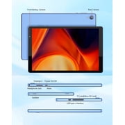 Android Tablet, 10 inch Android 14 Tablet, Quad-core CPU, RAM 4GB（2G+2G）, ROM 32GB (Up to 1TB), 800x1280 IPS, WiFi 6, 2MP+2MP, 6000mAh, Blue