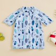 thumbnail image 3 of MesaSe Infant Boy Swimsuit Playsuits Swimwear Surfboard Trees Print Short Sleeve Sun Protection Rash Guard Newborn Bathing Suits, 3 of 6