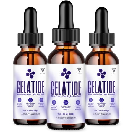 (3 Pack) Gelatide Weight Management Drops, Gelatide Daily Health and Overall Energy Support (6oz)