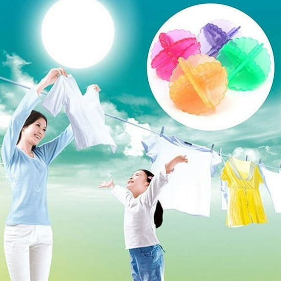 Papaba Washing Ball,4Pcs Reusable Dryer Balls Tumble Laundry Washing Soften Fabric Cleaning Balls