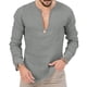 thumbnail image 1 of Blusas y camisas de manga larga con cuello en V Camisa formal con estampado de color para hombre N Blusa y camisa de manga larga con cuello vuelto Blusa para hombre, 1 of 6