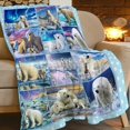 thumbnail image 4 of Polar Bear Blanket Cute Polar Bear Fleece Throw Blanket Super Soft Cozy Warm Plush Blanket Gifts for Kids Girls Boys Women 50"X60", 4 of 6