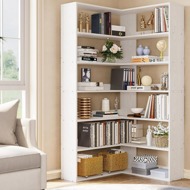 Corner Bookcase with 6 Tiers – IRONCK