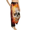 thumbnail image 2 of Balery Satanic Skull print Women's Pajama Pants,Ultra Lightweight Pjs,Lounge Pant-Medium, 2 of 9