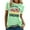 Light Green, variant on Womens T Shirts Short Sleeve Crewneck Alphabet Print Fun Casual Tee Breathable Summer Top Blue XXL