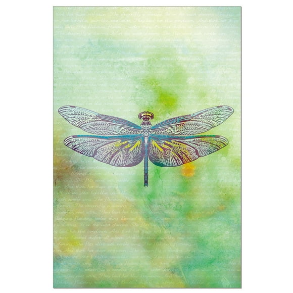 Tree-Free Greetings EcoNotes Stationary- Blank Note Cards with Envelopes, 4" x 6", Vibrant Dragonfly, Boxed Set of 12 (FS56701)