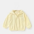 thumbnail image 2 of mgoYE Baby Infant Toddler Lightweight and Breathable Hoodie Summer Sun Protection Coat Jacket(Yellow,3-4 Years), 2 of 9