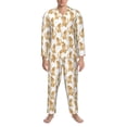 thumbnail image 3 of Fotbe Labrador Retriever Dog Pijama de Hombre con Estampado de Manga Larga, Conjunto de 2 Piezas, Ropa de Dormir Suave y Cómoda con Bolsillos-Large, 3 of 7