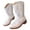 White, variant on Girls Cowgirl Boots Unisex Child Kids Glitter Cowboy Mid Calf Booties Sparkly Toddler Embroidery Western Riding Shoes White 12.5