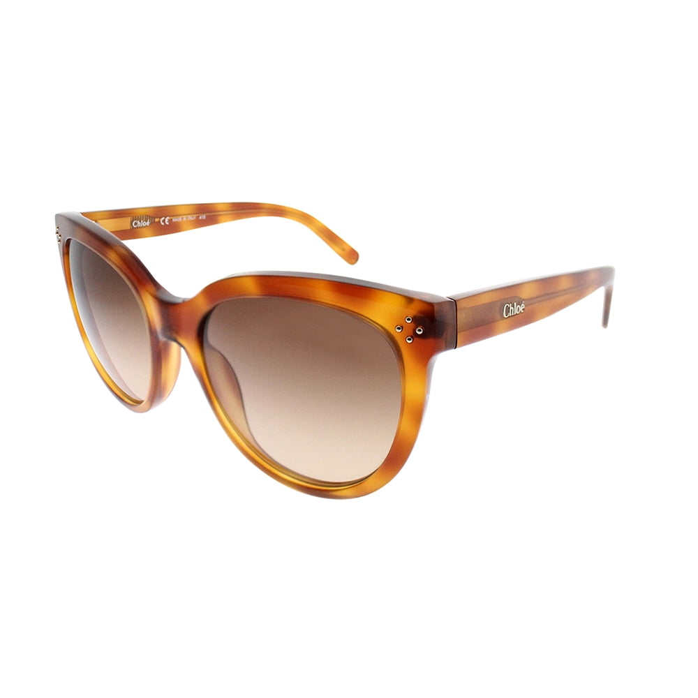 Chloe CE705/S 725 Blonde Havana Cateye Sunglasses - Walmart.com