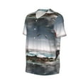 thumbnail image 2 of Balery 3d Lighthouse in the Surf Baseball Jersey for Men Casual Button Down Shirts Short Sleeve Active Team Sports Uniform-Medium, 2 of 9
