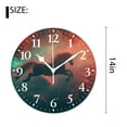 thumbnail image 2 of 14 Inch Wall Clock Battery Operated Silent Clock Decorative for Office, Kitchen, Outdoor, Living Room，Fantasy Unicorn Shiny Sparkle Star Butterflies Universe Galaxy Creative, 2 of 4