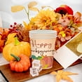 thumbnail image 6 of 25-Count Fall Harvest Party Cups,Disposable Thanksgiving Paper Cups for Hot/Cold Drinks, Pumpkin & Maple Leaf Design (3.5oz) Multicolor, 6 of 6