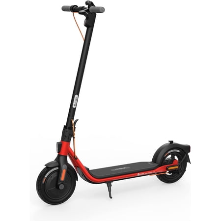 Restored Segway Ninebot D28U Electric Kick Scooter, 10-inch Pneumatic Tire, Foldable Commuter Electric Scooter for Adults, Dual Brake, Black & Red (Refurbished)