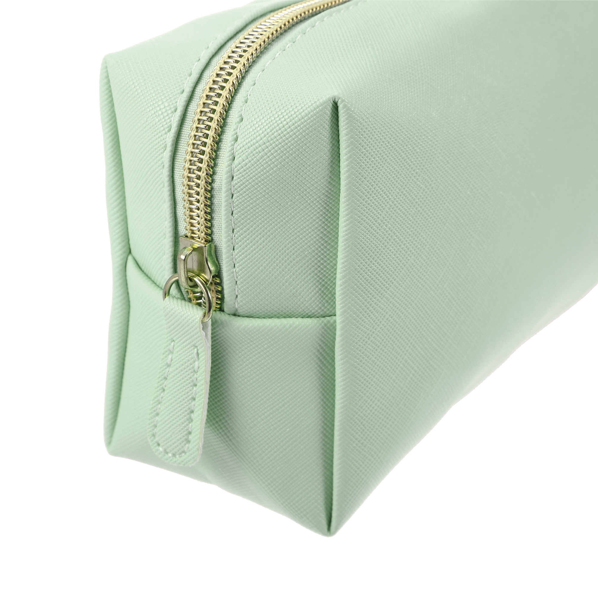 Unique Bargains PU Leather Makeup Bag Make Up Organizer Bag Toiletry Bag L Size Green