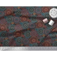 thumbnail image 3 of Soimoi Black Heavy Canvas Fabric Circle Art Geometric Print Fabric by the Yard 58 Inch Wide, 3 of 3