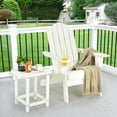 thumbnail image 1 of Gymax 2PC Patio Folding Adirondack chair Side Table Cup Holder Poolside White, 1 of 10