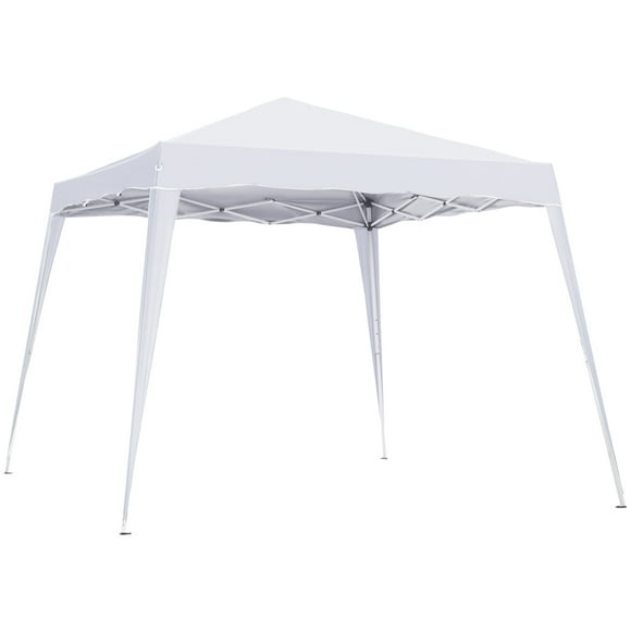 CoSoTower 8' x 8' Pop Up Canopy, Outdoor Foldable Tent, Portable Canopy Tent with Carrying Bag for Camping, Party, Picnic, White