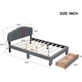 thumbnail image 2 of Teddy Fleece Queen Size Upholstered Platform Bed,with Storage Drawer,Wooden Bedframe w/LED Lights and USB Ports,No Box Spring Needed, for Bedroom,Guest Room, 2 of 6