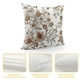 thumbnail image 4 of Creowell Brown and White Pillow Covers  Vintage Brown Floral Throw Pillow Covers Morden Outdoor Flower Pillowscase Cushion Covers for Sofa Couch Bedroom Home Decor White, 4 of 5