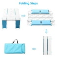 thumbnail image 3 of Beach Table for Sand Foldable Portable Height Adjustable Folding Side Table Desk for Camping Picnic BBQ with Carry Bag, Cyan, 3 of 7