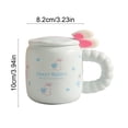 thumbnail image 3 of Tauxra Cute Easter Bunny Ceramic Coffee Mug With Lid Spoon Gift Box For Home Office School Decor, 3 of 7