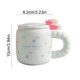 thumbnail image 3 of Taza de café de conejo de Pascua con tapa y cuchara, taza de cerámica mona con caja de regalo para café o té, regalos de Pascua de primavera para decoración del hogar o de la oficina, 3 of 7