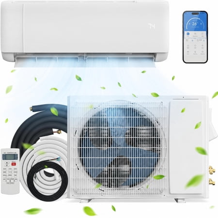 22 SEER2 12000 BTU Mini Split AC and Heat Pump, Cools/Heats Up to 750 Sq.Ft, 115V