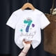 thumbnail image 4 of Bonita camiseta de algodón para niña, regalo de sexto cumpleaños, camiseta con estampado de corona de princesa sirena, camisetas blancas Harajuku Kawaii, 4 of 5