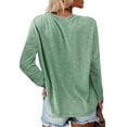 thumbnail image 4 of Colisha Women Solid Color Long Sleeve Tunic Shirt Casual Crew Neck T Shirt Blouse Baggy Autumn Winter Pullover Tops, 4 of 4