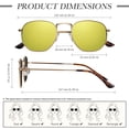 thumbnail image 6 of Sunier Polarized Fashion Trendy Sunglasses Women Men Ultralight Hexagon Metal Shades, 6 of 9