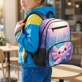 thumbnail image 2 of KUIFORTI Print Axolotl Girls Backpack Kids School Bag Fashion Print Adjustable Straps Side Pockets Suitable for Preschool Kindergarten Back to School Supplies, 2 of 7