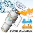 thumbnail image 2 of 1pc Long distance relationship 40oz Tumbler with Straw & Handle - Insulated Stainless Steel Cup | Holiday Gift for Man Women (Christmas, Valentine's, Birthday), 2 of 5