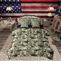 Manfei Dinosaur Print Bed in a Bag Twin size, Camouflage Bedding Sets Twin Size, Theme Reversible Bedding Twin Size, Super Cozy Room Decorative, 7 Pieces