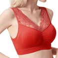 thumbnail image 1 of Vedolay Plus Size Lingerie For Women Women's True Body Lift Triangle Adjustable Strap Bra,Red XXL, 1 of 2