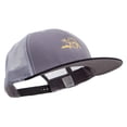 thumbnail image 5 of Ancient Egypt Label Embroidered Big Size Premium Flat Bill Trucker Cap - Charcoal Grey XL-3XL, 5 of 5
