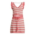 thumbnail image 5 of Madden NYC Women’s Juniors Striped Crochet Sleeveless Top and Skirt Set, 2-Piece, Sizes XS-3XL, 5 of 5