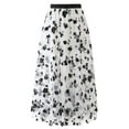 thumbnail image 1 of PENGXIANG Women Spring Summer Elastic High Waist Long Mesh Skirt Womens Pleated, 1 of 3