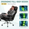 thumbnail image 2 of Homall Ergonomic Executive Office Desk Chair 500 lbs Capacity High Back with Footrest Lumbar Support Reclining Adjustable Height & Swivel Wheels,Black, 2 of 7