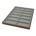 thumbnail image 3 of Bunblic 12 Slot Sunglasses Organizer Watch Holder Jewelry Tray for Travel Home Store Inner Gray, 3 of 8