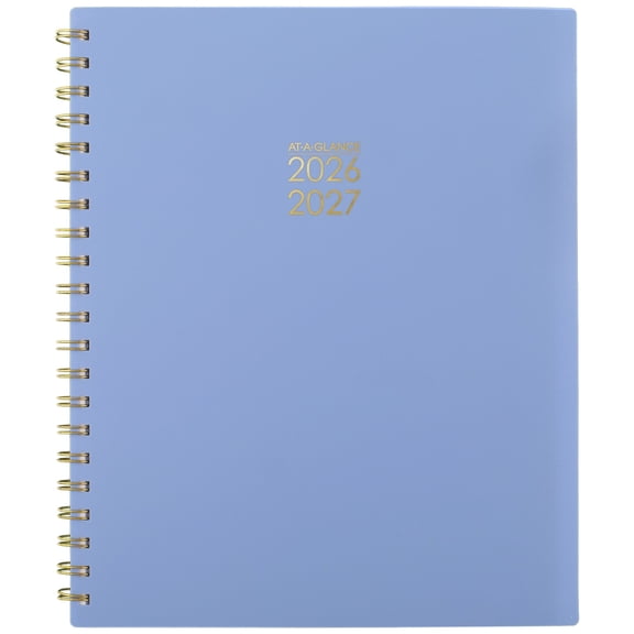 AT-A-GLANCE Harmony Academic 2026-2027 Weekly Monthly Planner Blue Aura Large 8