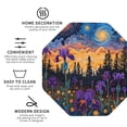 thumbnail image 3 of Kdxio Cosmic Irises At Twilight Funny Coasters,4 Pcs Leather Coasters,Housewarming Gifts,Protect Furniture from Water Marks Scratch and Damage, 3 of 6