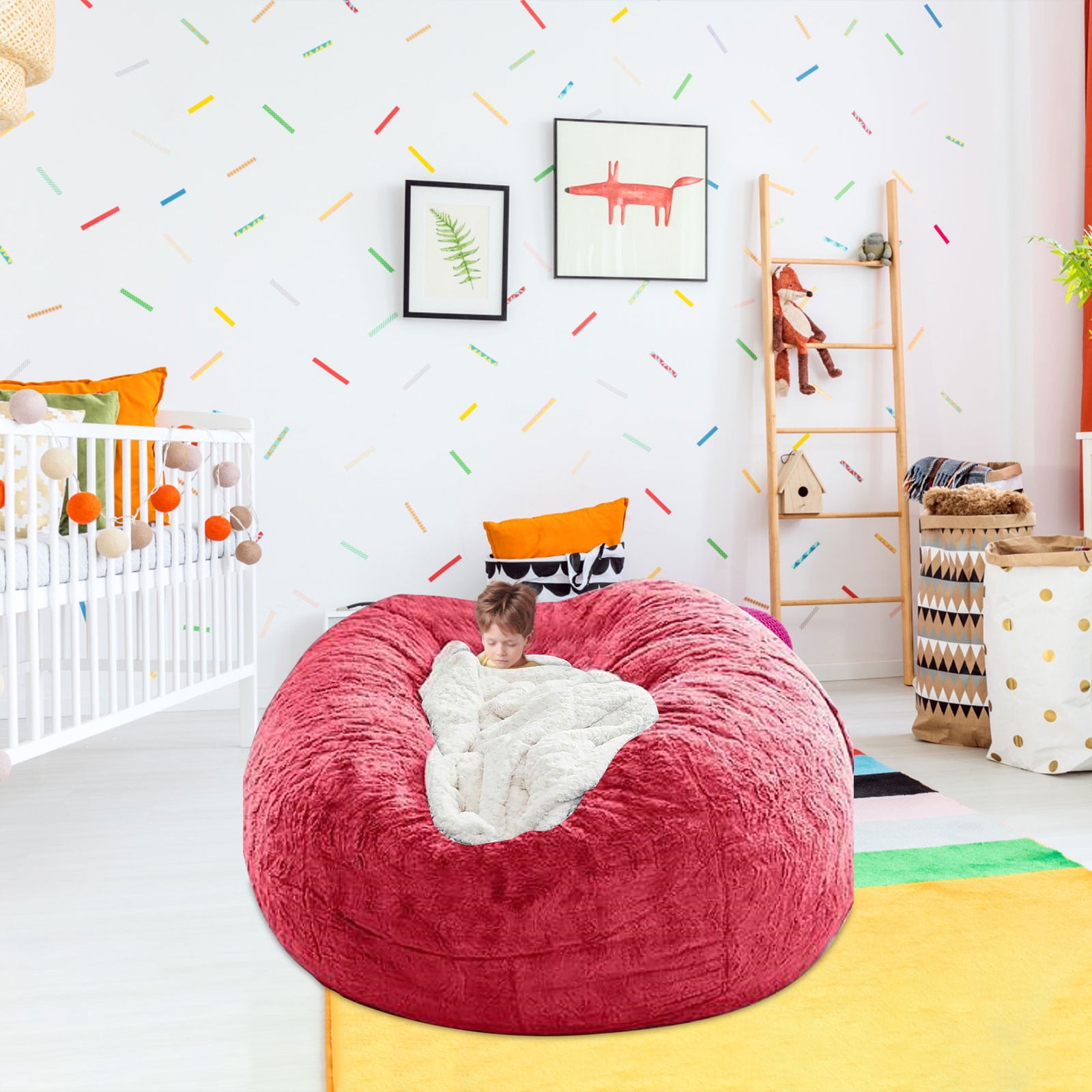 Bean Bag Cover,Ultra Soft,Large Beanbag Chairs Cover,Ultra-Soft Lazy Sofa Cover for Living Room Bedroom College Dorm,Machine Washable, Fade and Stain Resistant