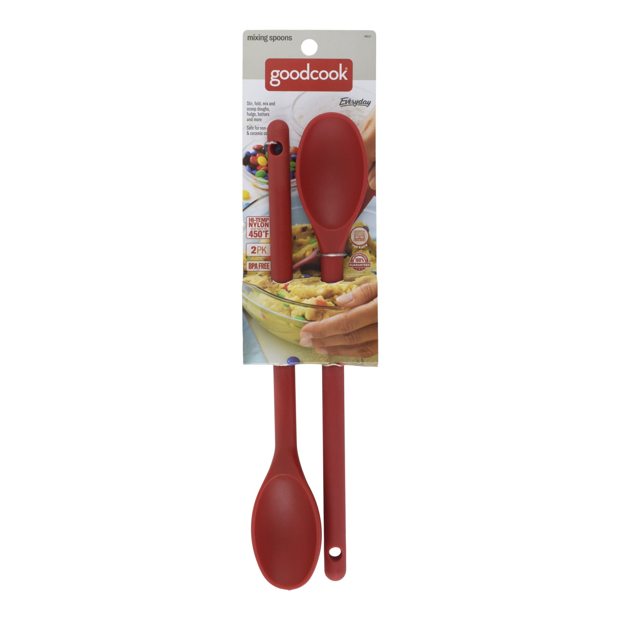 GoodCook Hi-Temp Nylon Mixing Spoons with 2 Piece Pack
