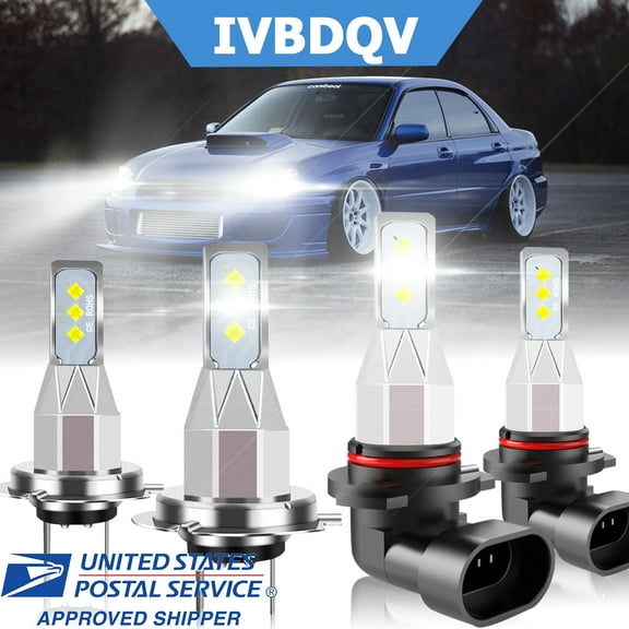 IVBDQV For Mitsubishi Outlander 2014-2020 4X LED Headlight High Low Beam Light Bulbs Kit 6000K