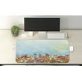 thumbnail image 2 of Flower Computer Mouse Pad, Several Kind of Flower Beds in Sun Summer Season Aquarelle Technique Design Print, Rectangle Non-Slip Rubber Mousepad X-Large, 35" x 15", Multicolor, by Ambesonne, 2 of 2