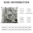 thumbnail image 5 of GOSMITH Venus*L,African Animals,Giraffe,Elephant,Horse,Leopard with Zebra Pattern &amp; Leopard Pattern Decorative Throw Pillow Covers,One-Side Printed, 5 of 5